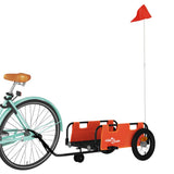 Vidaxl Fahrradanhänger Oxford-Stoff und Eisenorange