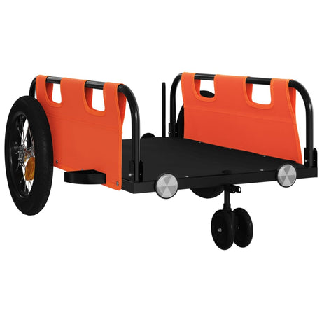 Vidaxl Fahrradanhänger Oxford-Stoff und Eisenorange