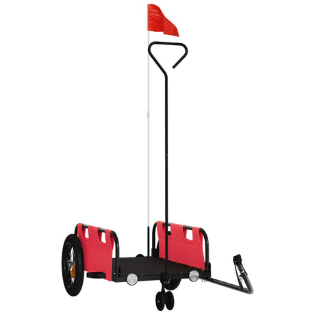 Vidaxl Fahrradanhänger Oxford-Stoff und Eisenrot