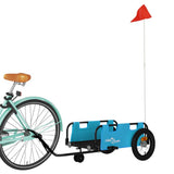 Vidaxl Fahrradanhänger Oxford-Stoff und Eisenblau