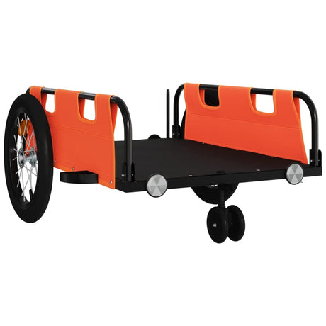 Vidaxl Fahrradanhänger Oxford-Stoff und Eisenorange