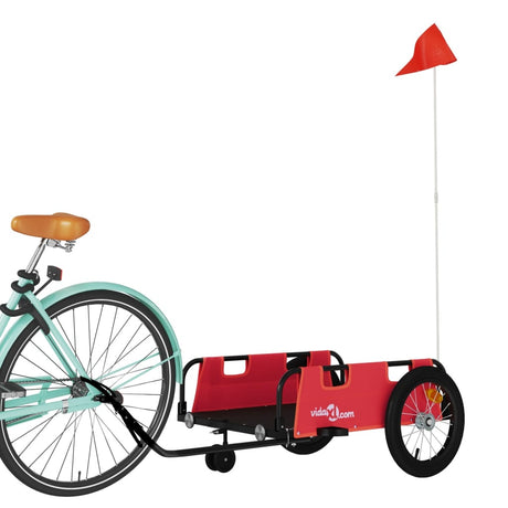 Vidaxl Fahrradanhänger Oxford-Stoff und Eisenrot
