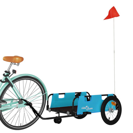 Vidaxl Fahrradanhänger Oxford-Stoff und Eisenblau