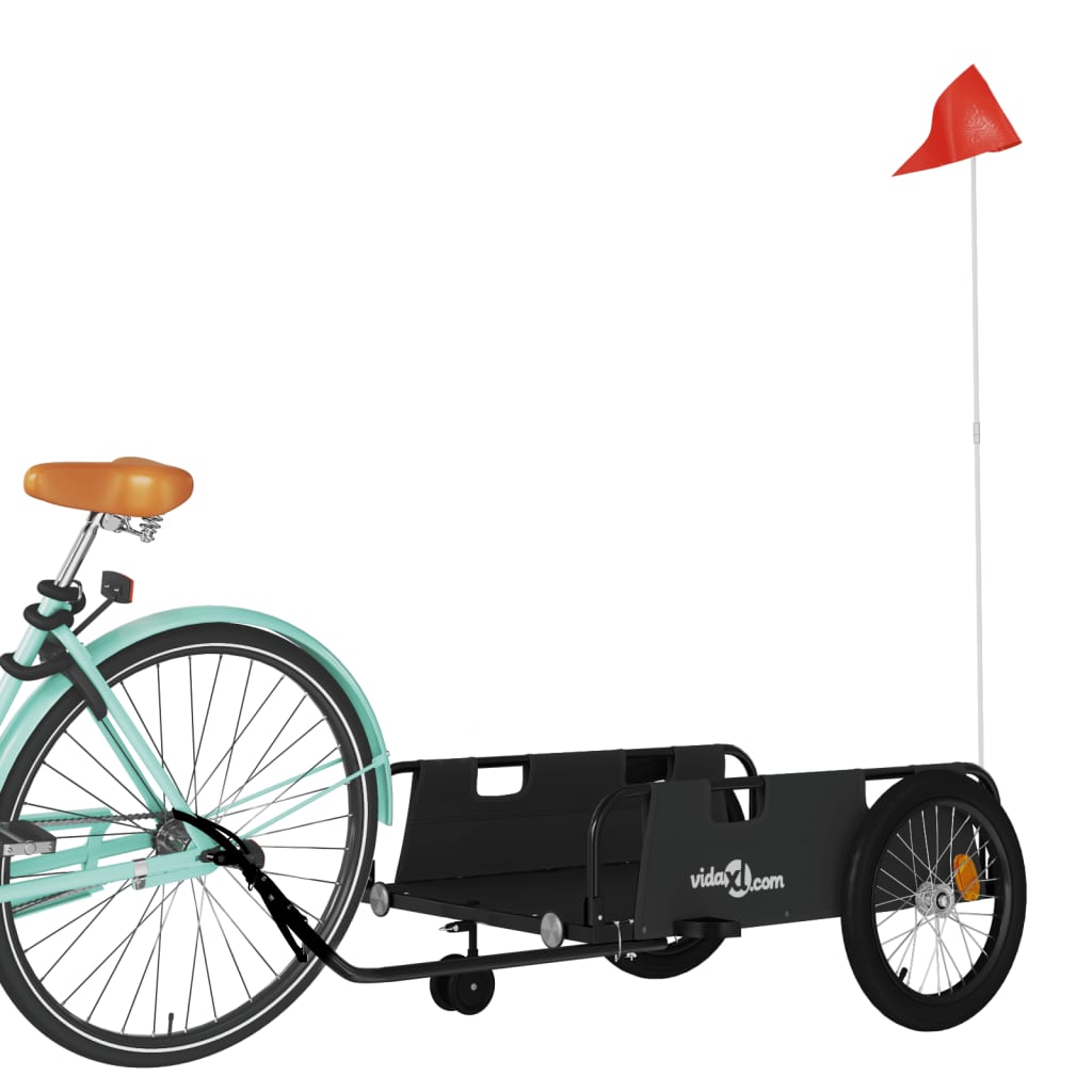Vidaxl Fahrradanhänger Oxford-Stoff und Eisen schwarz