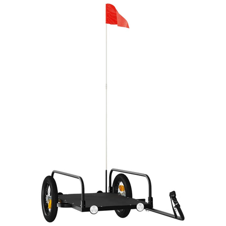 VidaXL Fahrradanhänger 122x53x31 cm Eisen schwarz