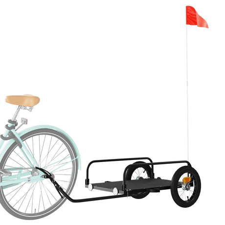 VidaXL Fahrradanhänger 122x53x31 cm Eisen schwarz