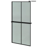 VidaXL Walk-in Duschabtrennung mit Ablage 100x195 cm ESG Glas Aluminium schwarz