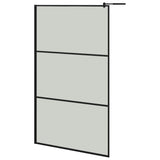 VidaXL Walk-In Duschabtrennung mit Ablage 115x195 cm ESG Glas Aluminium schwarz