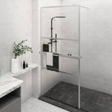 VidaXL Walk-In Duschabtrennung mit Ablage 80x195 cm ESG Glas Aluminium Chrom