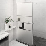 VidaXL Walk-In Duschabtrennung mit Ablage 80x195 cm ESG Glas Aluminium Chrom