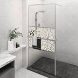 VidaXL Walk-In Duschabtrennung mit Ablage 80x195 cm ESG Glas Aluminium Chrom