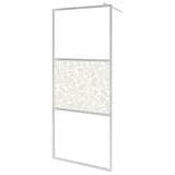 VidaXL Walk-In Duschabtrennung mit Ablage 100x195 cm ESG Glas Aluminium Chrom