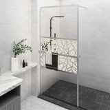 VidaXL Walk-In Duschabtrennung mit Ablage 100x195 cm ESG Glas Aluminium Chrom