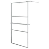 VidaXL Walk-In Duschabtrennung mit Ablage 115x195 cm ESG Glas Aluminium Chrom