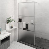 VidaXL Walk-In Duschabtrennung mit Ablage 115x195 cm ESG Glas Aluminium Chrom