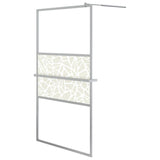 VidaXL Walk-In Duschabtrennung mit Ablage 115x195 cm ESG Glas Aluminium Chrom