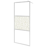 VidaXL Walk-In Duschabtrennung mit Ablage 115x195 cm ESG Glas Aluminium Chrom
