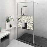 VidaXL Walk-In Duschabtrennung mit Ablage 115x195 cm ESG Glas Aluminium Chrom
