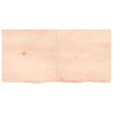 Vidaxx Waschtischplatte 120x60x (2-6) cm unbehandeltes Massivholz