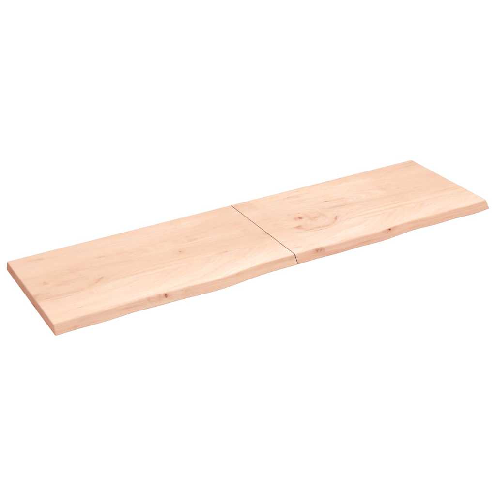 VidaXL Waschtischplatte 220x60x (2-4) cm unbehandeltes Massivholz