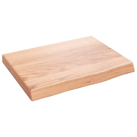 Vidaxx Waschtischplatte 40x30x (2-4) cm behandeltes Massivholz hellbraun