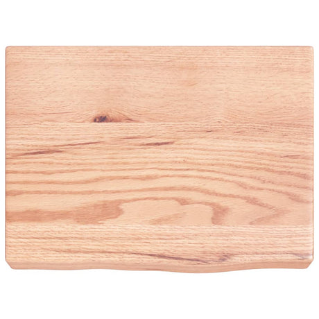 Vidaxx Waschtischplatte 40x30x (2-6) cm behandeltes Massivholz hellbraun