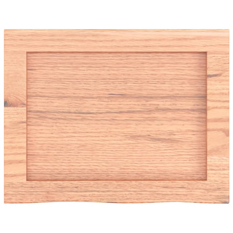 Vidaxx Waschtischplatte 40x30x (2-6) cm behandeltes Massivholz hellbraun