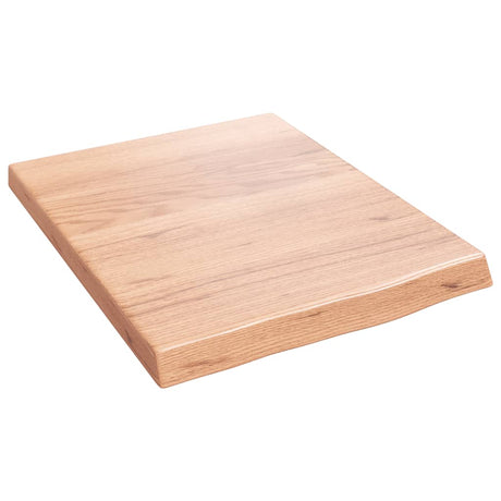 Vidaxx Waschtischplatte 40x50x (2-4) cm behandeltes Massivholz hellbraun