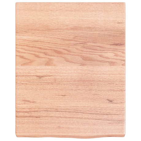 Vidaxx Waschtischplatte 40x50x (2-4) cm behandeltes Massivholz hellbraun