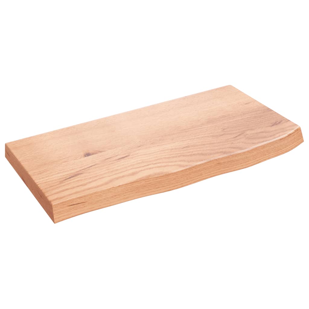 VidaXL Waschtischplatte 60x30x (2-4) cm, behandeltes Massivholz hellbraun