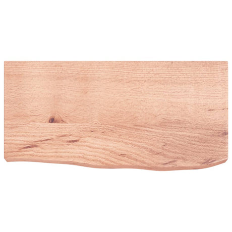 Vidaxx Waschtischplatte 60x30x (2-6) cm behandeltes Massivholz hellbraun