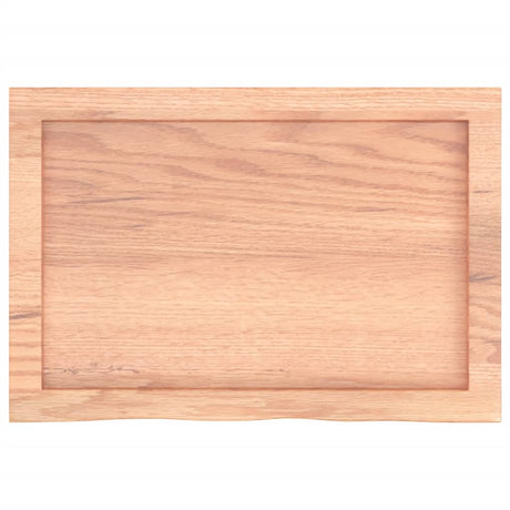 Vidaxl wastafelblad 60x40x(2-6) cm behandeld massief hout lichtbruin