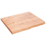 Vidaxx Waschtischplatte 60x50x (2-4) cm behandeltes Massivholz hellbraun