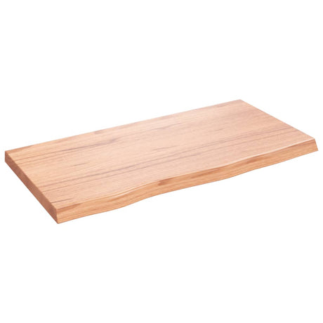 VidaXL Waschtischplatte 80x40x (2-4) cm, behandeltes Massivholz hellbraun