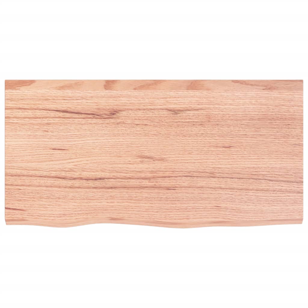 VidaXL Waschtischplatte 80x40x (2-4) cm, behandeltes Massivholz hellbraun