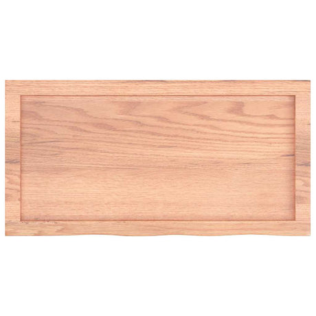 Vidaxx Waschtischplatte 80x40x (2-4) cm behandeltes Massivholz hellbraun