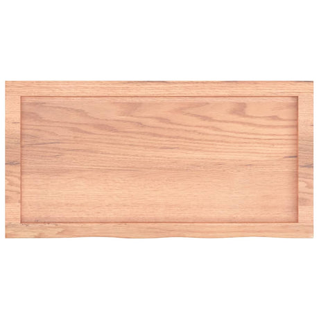Vidaxl wastafelblad 80x40x(2-6) cm behandeld massief hout lichtbruin