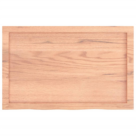 Vidaxx Waschtischplatte 80x50x (2-4) cm behandeltes Massivholz hellbraun