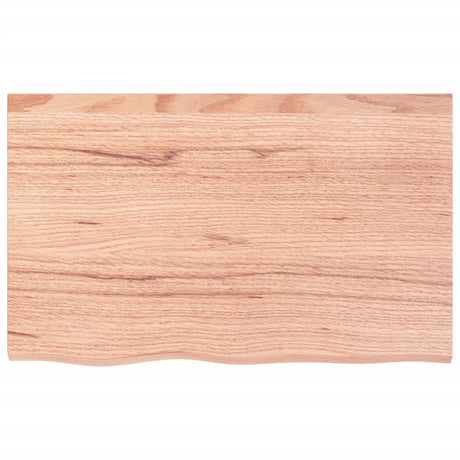 Vidaxx Waschtischplatte 80x50x (2-6) cm behandeltes Massivholz hellbraun