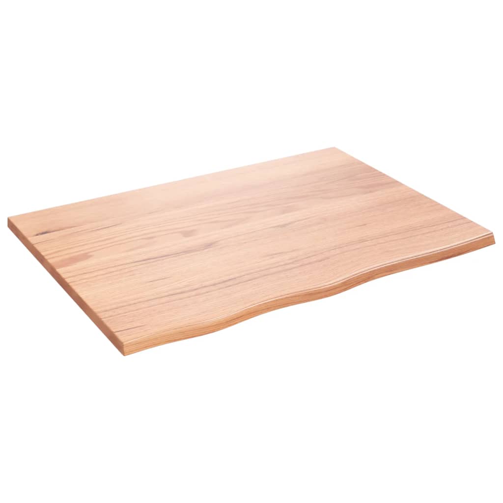 Vidaxx-Waschtischplatte 80x60x2, behandeltes Massivholz hellbraun