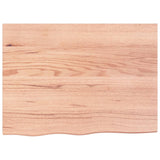 Vidaxx-Waschtischplatte 80x60x2, behandeltes Massivholz hellbraun