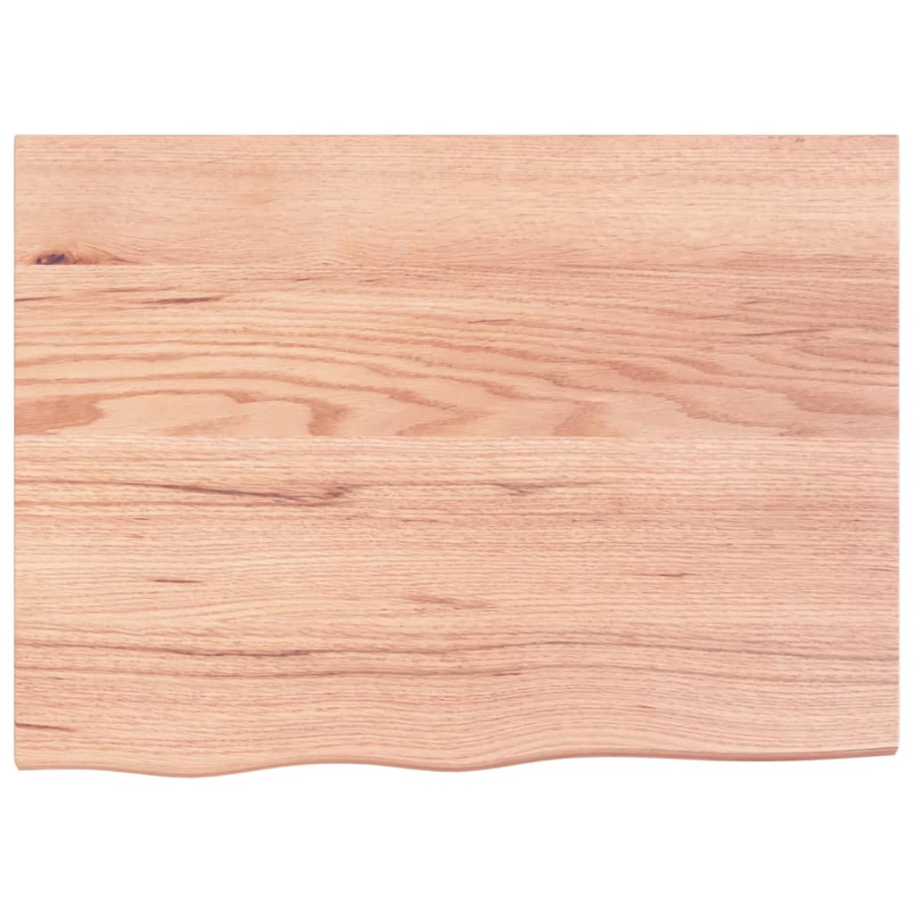 Vidaxx Waschtischplatte 80x60x (2-4) cm behandeltes Massivholz hellbraun