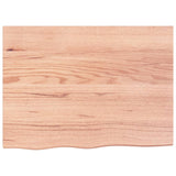 Vidaxx Waschtischplatte 80x60x (2-6) cm, behandeltes Massivholz hellbraun