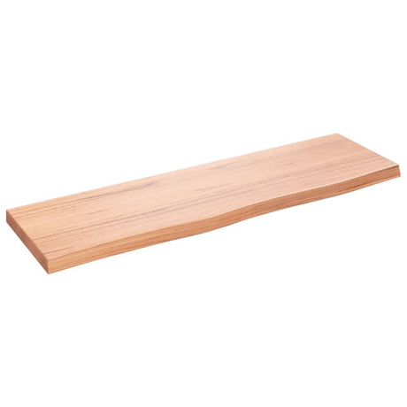 Vidaxx Waschtischplatte 100x30x (2-4) cm behandeltes Massivholz hellbraun