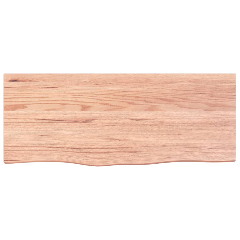 Vidaxx Waschtischplatte 100x40x (2-4) cm behandeltes Massivholz hellbraun