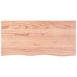 Vidaxx Waschtischplatte 100x50x (2-4) cm behandeltes Massivholz hellbraun