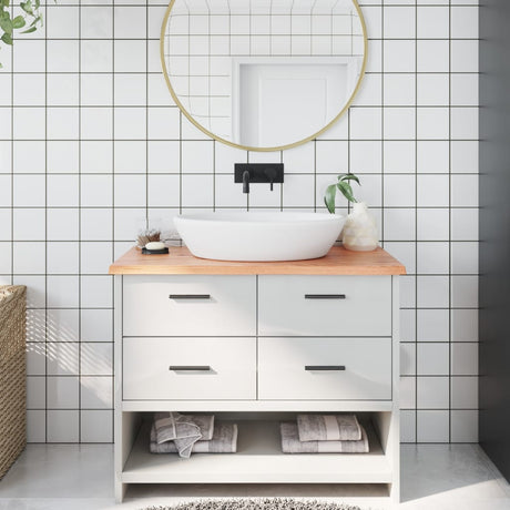 Vidaxx-Waschtischplatte 100x60x2, behandeltes Massivholz hellbraun