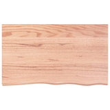 Vidaxx Waschtischplatte 100x60x (2-6) cm behandeltes Massivholz hellbraun