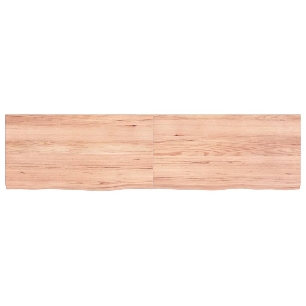 Vidaxx Waschtischplatte 120x30x (2-4) cm behandeltes Massivholz hellbraun
