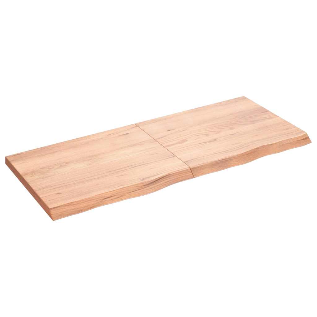 Vidaxx Waschtischplatte 120x50x (2-4) cm behandeltes Massivholz hellbraun